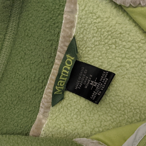 Marmot Two-Tone Green Polartec Fleece Zip Up Jacket - Picture 6 of 9